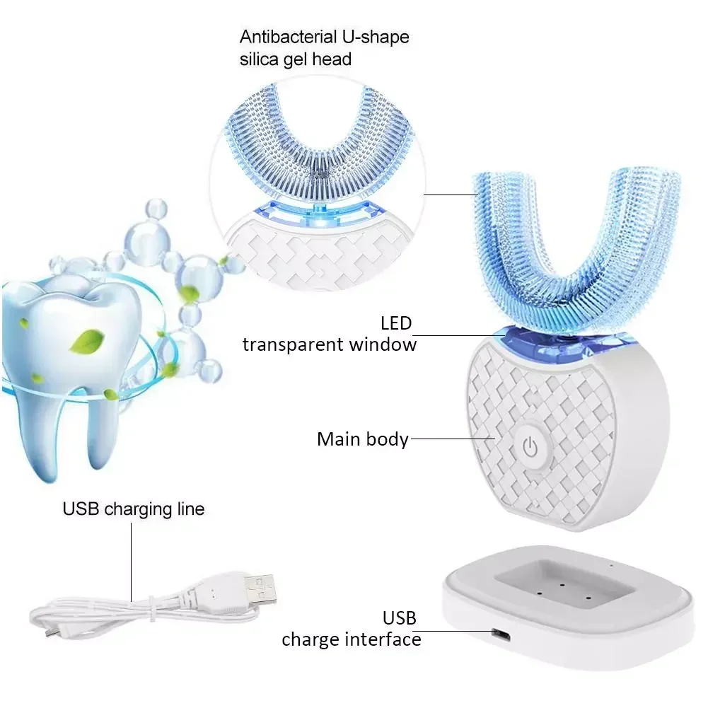 Ultrasonic Electric Toothbrush - Teeth Whitening With Blue Light ulasan dan harga