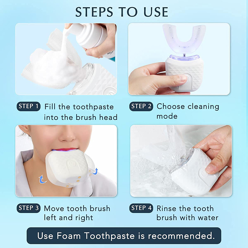 U-Shaped Rechargeable Light Qu - Teeth Whitening Kit With Light ulasan dan harga