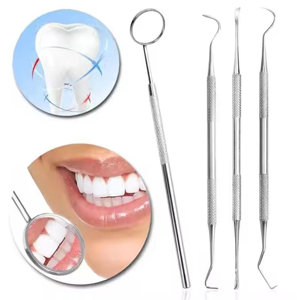 4PCS Oral Care Tool Kit Stainl - Teeth Whitening Mouthwash ulasan dan harga