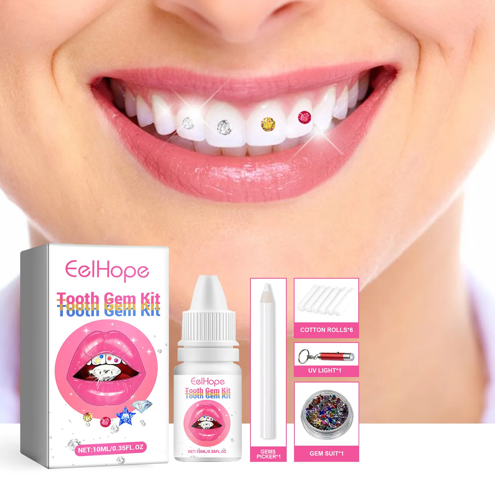 Tooth Jewelry Kit DIY Clear Pr - Teeth Whitening Kit With Light ulasan dan harga