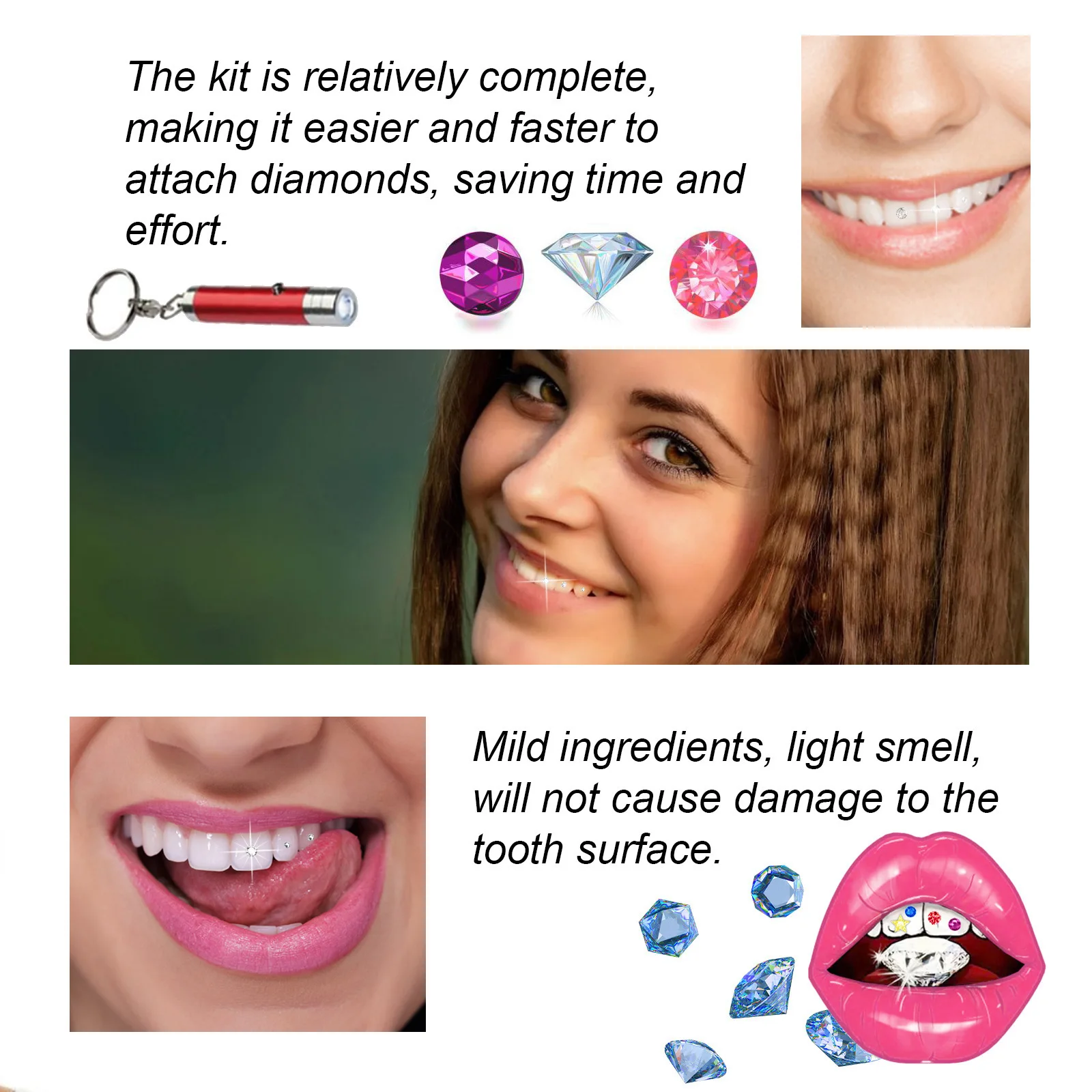 Tooth Jewelry Kit DIY Clear Pr - Teeth Whitening Kit With Light ulasan dan harga
