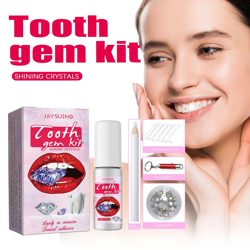 DIY Tooth Gems Kit with Crysta - Teeth Whitening Kit With Light ulasan dan harga