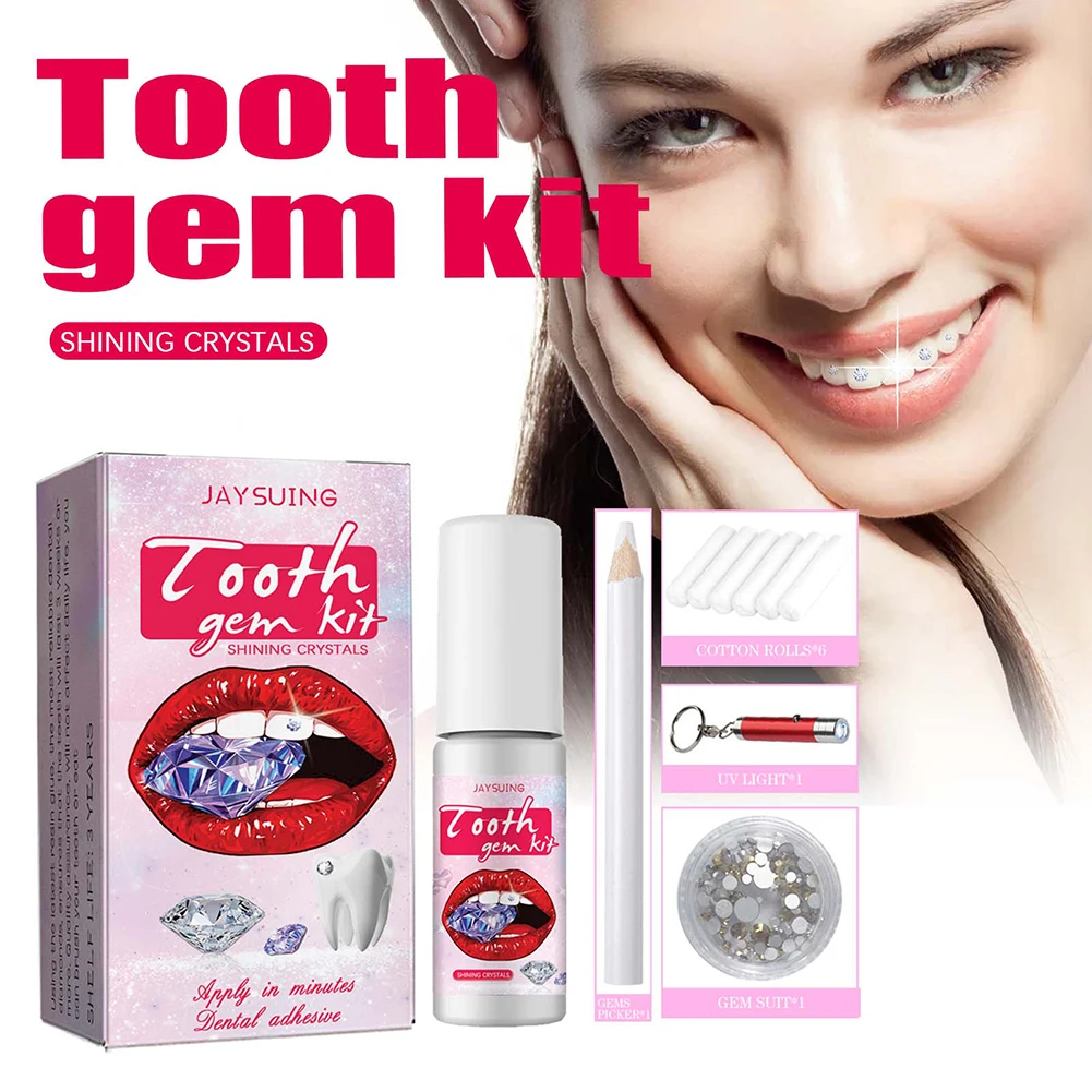 DIY Tooth Gems Kit with Crysta - Teeth Whitening Kit With Light ulasan dan harga