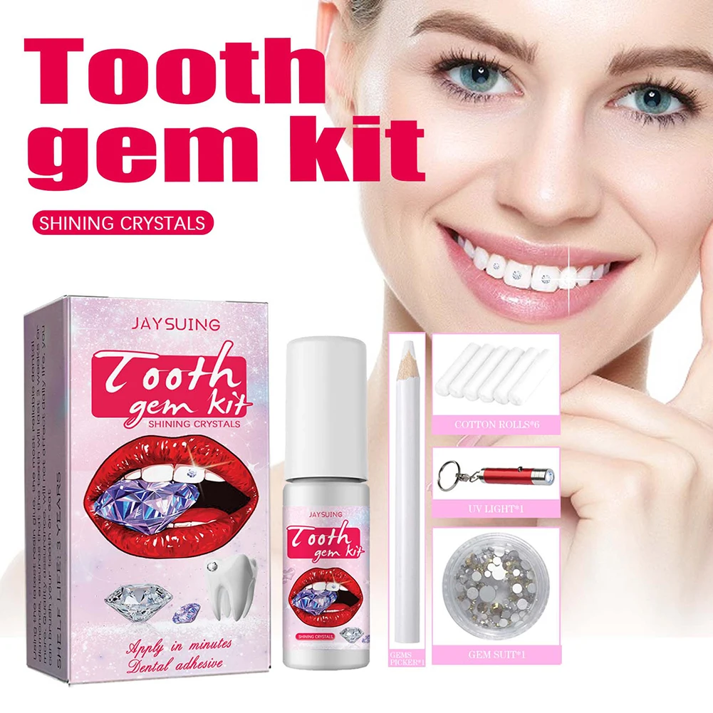DIY Tooth Gems Kit with Crysta - Teeth Whitening Kit With Light ulasan dan harga
