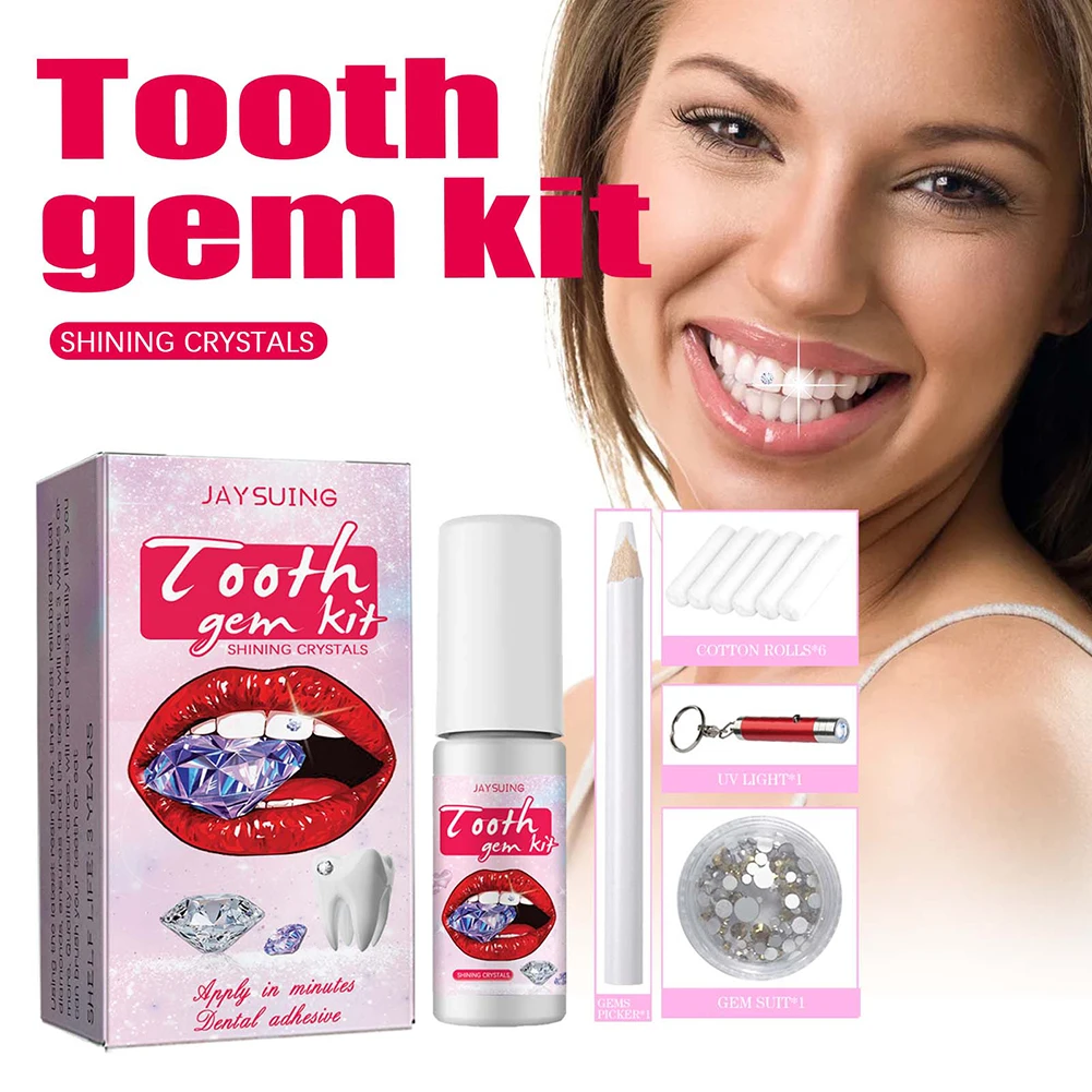 DIY Tooth Gems Kit with Crysta - Teeth Whitening Kit With Light ulasan dan harga